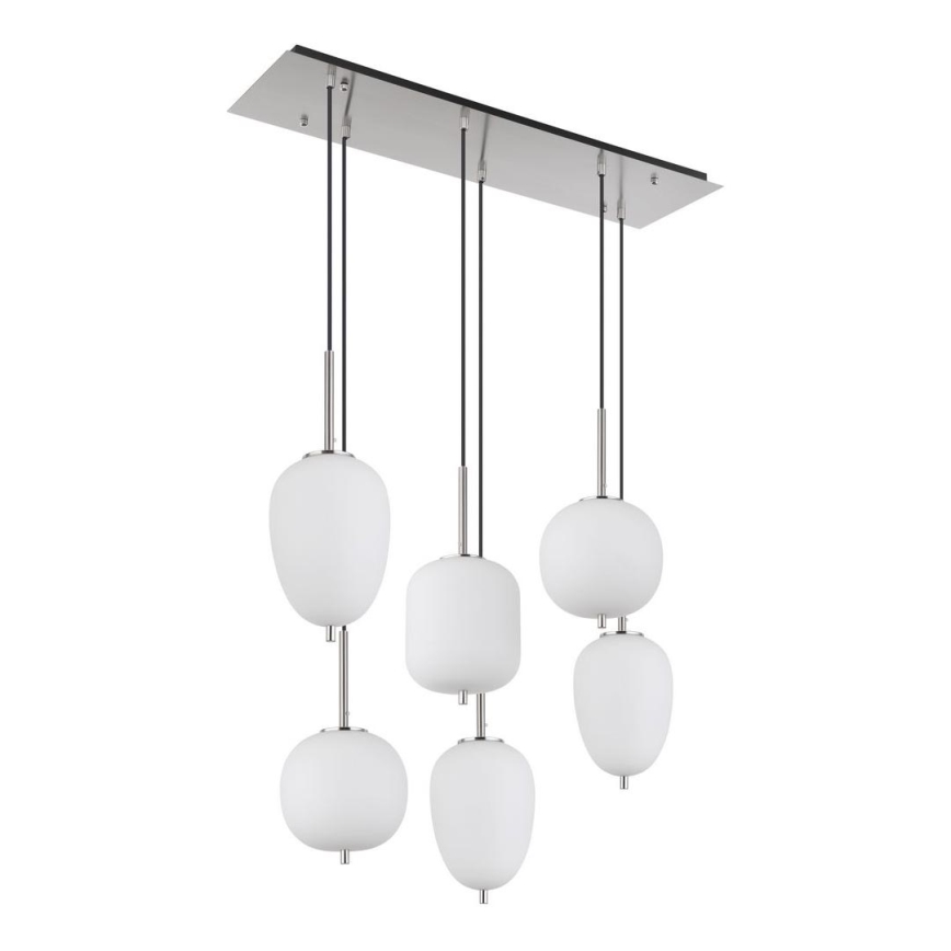 Globo - Candeeiro suspenso 6xE14/40W/230V cromado brilhante