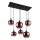 Globo - Candeeiro suspenso 6xE27/40W/230V castanho/fumado