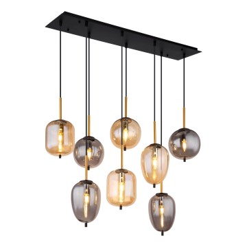 Globo - Candeeiro suspenso 8xE14/40W/230V latão