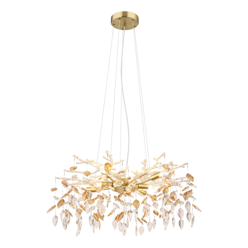 Globo - Candeeiro suspenso 8xG9/8W/230V diâmetro 61 cm dourado