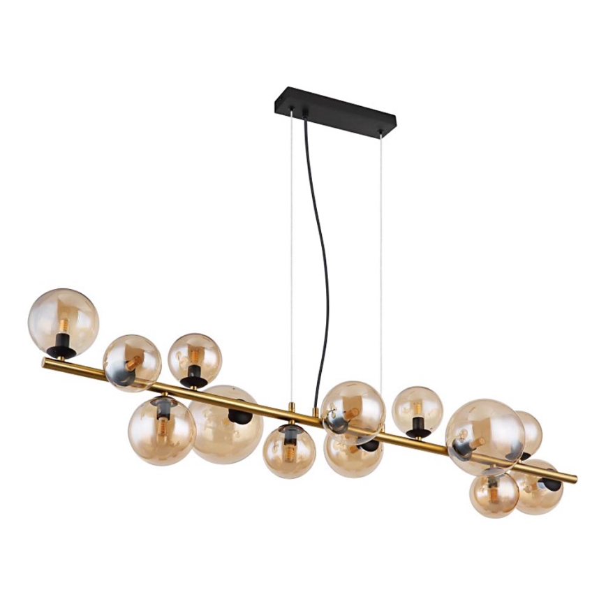 Globo - Candeeiro suspenso LED 13xG9/3,5W/230V fumado/castanho