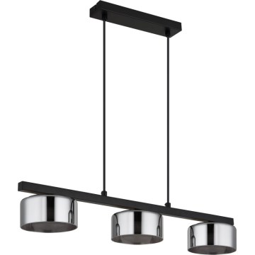 Globo - Candeeiro suspenso LED 3xGX53/6W/230V fumado/preto