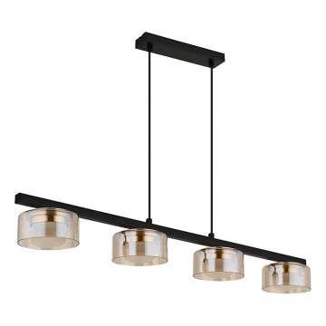 Globo - Candeeiro suspenso LED 4xGX53/6W/230V fumado/castanho