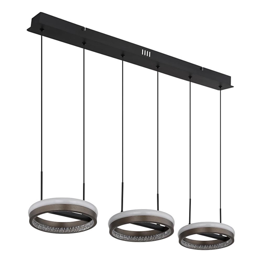 Globo - Candeeiro suspenso LED LED/40W/230V 3000/4000/6000K castanho
