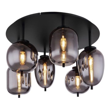 Globo - Candelabro integrado 6xE14/40W/230V preto