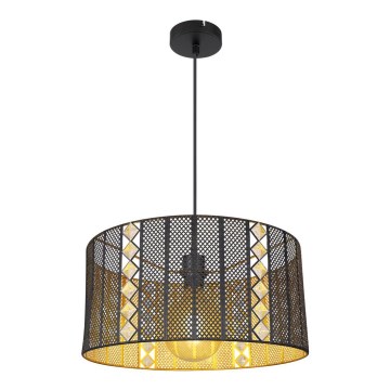 Globo - Candelabro suspenso 1xE27/60W/230V dourada/preto