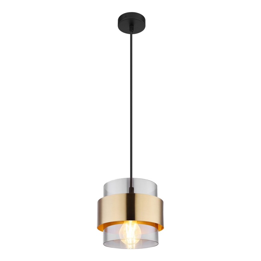 Globo - Candelabro suspenso 1xE27/60W/230V preto/latão