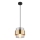 Globo - Candelabro suspenso 1xE27/60W/230V preto/latão