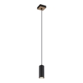 Globo - Candelabro suspenso 1xGU10/35W/230V preto/castanho