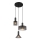 Globo - Candelabro suspenso 3xE27/60W/230V preto