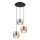 Globo - Candelabro suspenso 3xE27/60W/230V preto/latão