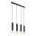 Globo - Candelabro suspenso 4xE27/60W/230V madeira preta