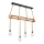 Globo - Candelabro suspenso 4xE27/60W/230V pinho
