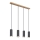 Globo - Candelabro suspenso 4xGU10/35W/230V cinzento/castanho