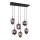 Globo - Candelabro suspenso 6xE14/40W/230V preto