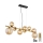 Globo - Candelabro suspenso LED 9xG9/3W/230V latão