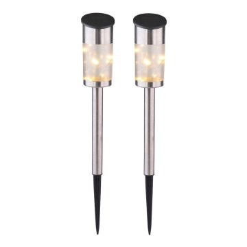 Globo - CONJUNTO 2x Candeeiro solar 10xLED/0,06W/1,2V IP44