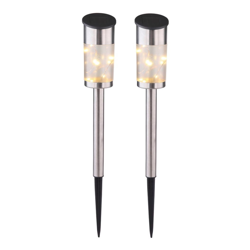 Globo - CONJUNTO 2x Candeeiro solar 10xLED/0,06W/1,2V IP44