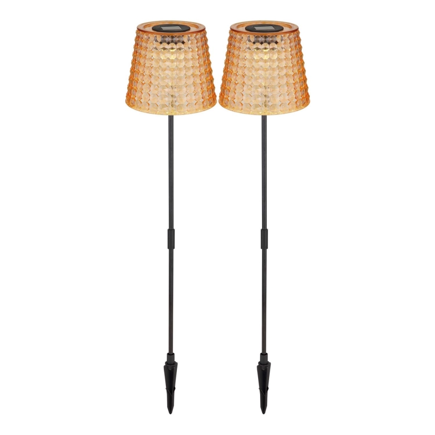 Globo - CONJUNTO 2x Luzes solares LED LED/0,06W/3V IP44 40 mAh laranja