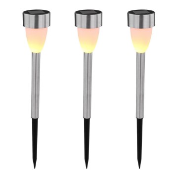 Globo - CONJUNTO 3x Candeeiro solar 3xLED/0,06W/1,2V IP44