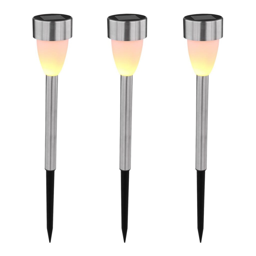 Globo - CONJUNTO 3x Candeeiro solar 3xLED/0,06W/1,2V IP44