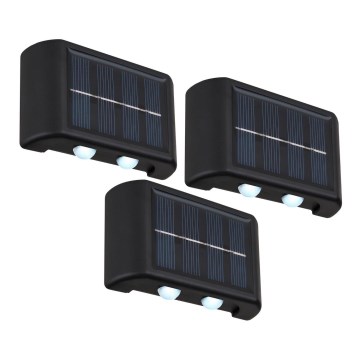 Globo - CONJUNTO 3x Iluminação solar LED SOLAR LED/0,8W/3V 6500K IP44