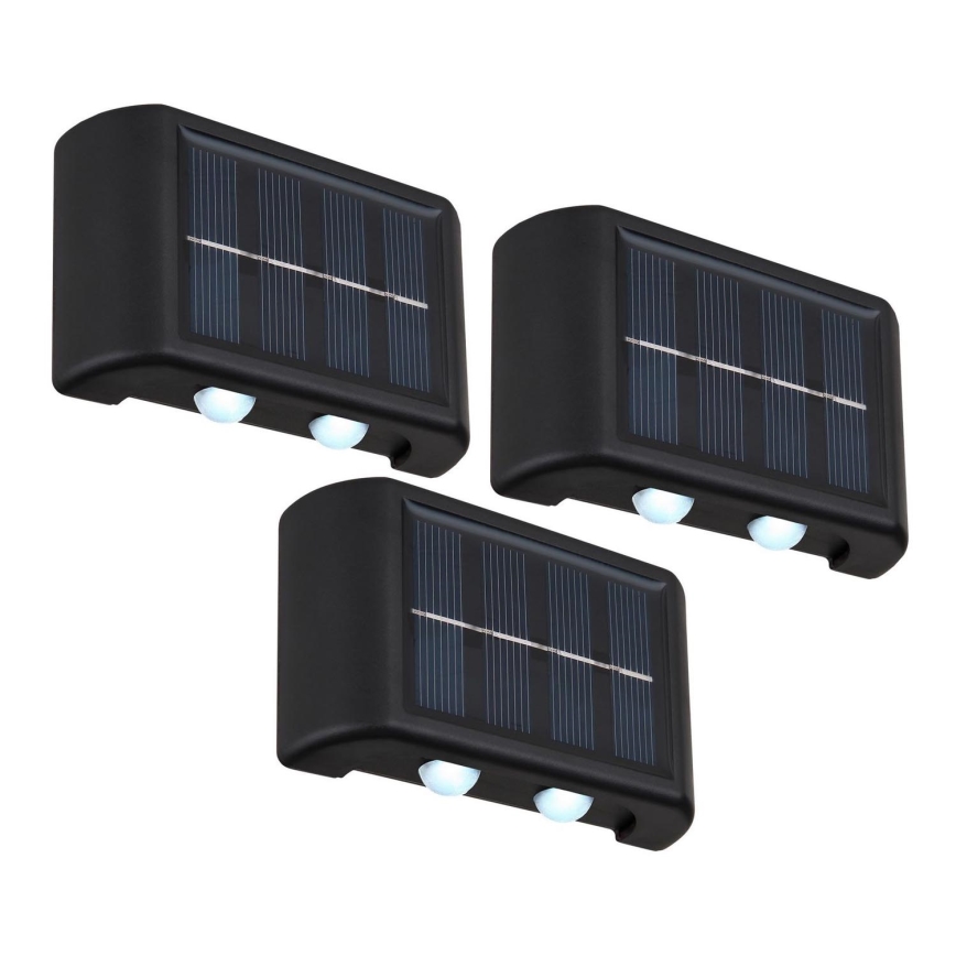 Globo - CONJUNTO 3x Iluminação solar LED SOLAR LED/0,8W/3V 6500K IP44