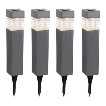 Globo - CONJUNTO 4x Candeeiros solares LED LED/0,06W/3,2V IP44