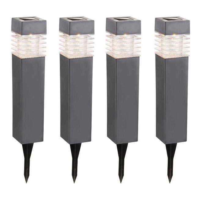 Globo - CONJUNTO 4x Candeeiros solares LED LED/0,06W/3,2V IP44