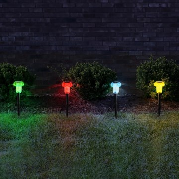 Globo - CONJUNTO 4x Iluminações solares LED RGB LED/0,05W/3V IP44