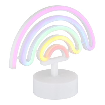 Globo - Decoração de mesa LED neon LED/2W/3xAA arco-íris