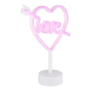 Globo - Decoração de mesa LED neon LED/2W/3xAA coração