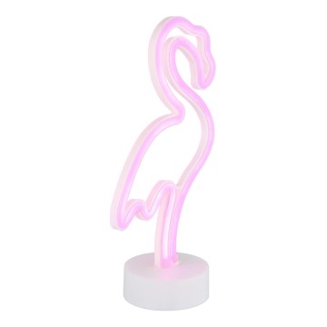 Globo - Decoração de mesa LED neon  LED/2W/3xAA flamingo