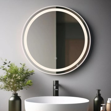 Globo - Espelho LED regulável com retroiluminação LED/10W/230V 2700/4000/6500K diâmetro 50 cm