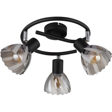 Globo - Foco 3xE14/40W/230V preto