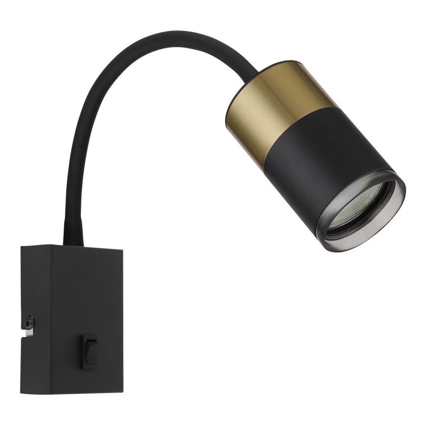 Globo - Foco de parede 1xGU10/25W/230V preto/dourado