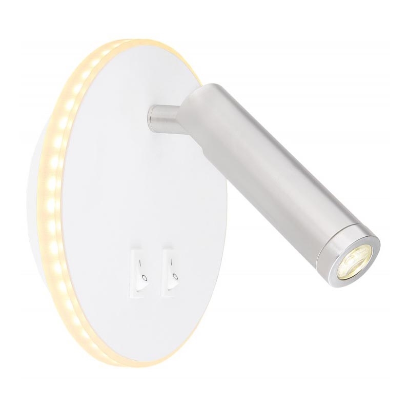 Globo - Foco de parede LED LED/6W + LED/1W/230V