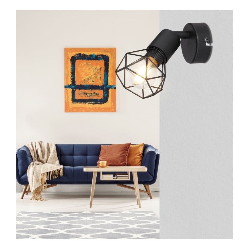 Globo - Foco de parede LED 1xE14/6W/230V preto