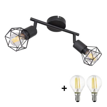 Globo - Foco LED 2xE14/6W/230V preto