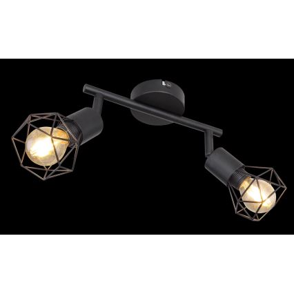 Globo - Foco LED 2xE14/6W/230V preto