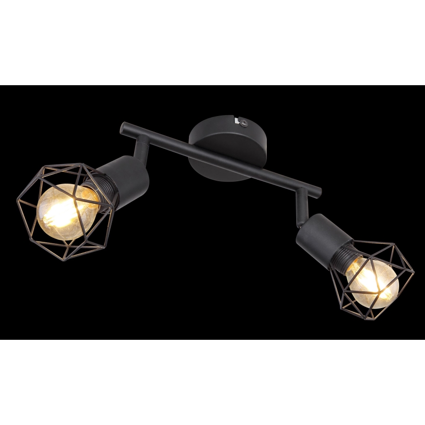 Globo - Foco LED 2xE14/6W/230V preto