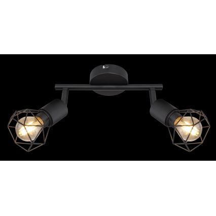 Globo - Foco LED 2xE14/6W/230V preto