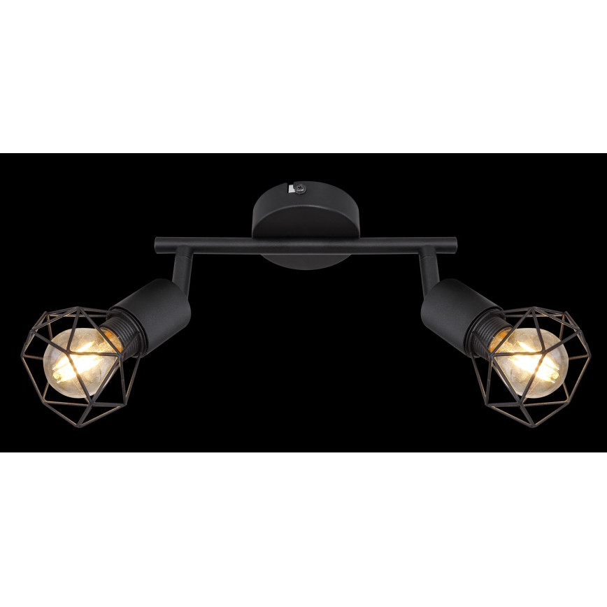 Globo - Foco LED 2xE14/6W/230V preto