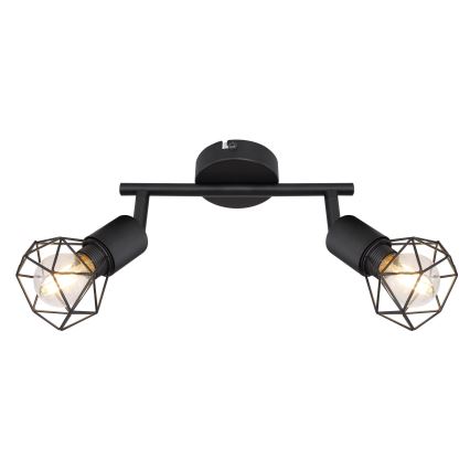 Globo - Foco LED 2xE14/6W/230V preto