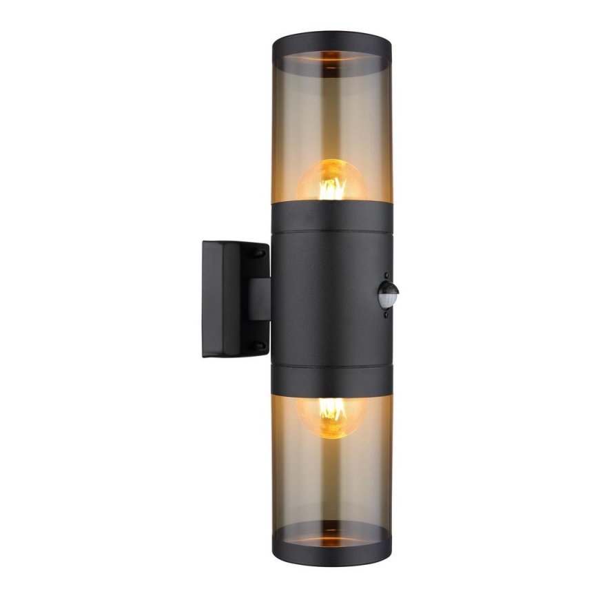 Globo iluminação de parede com sensor 2xE27/40W/230V IP44