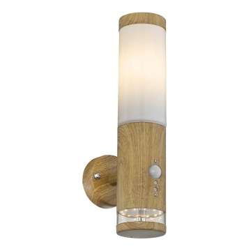 Globo - Iluminação de parede exterior com sensor 1xE27/15W/230V IP44