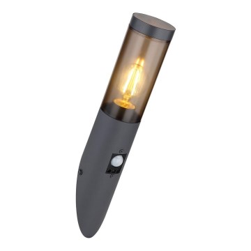 Globo - Iluminação de parede exterior com sensor 1xE27/15W/230V IP44