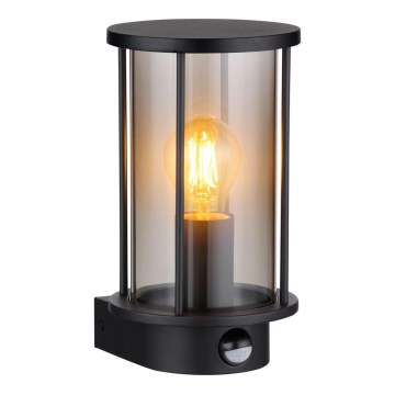 Globo - Iluminação de parede exterior com sensor 1xE27/60W/230V IP54
