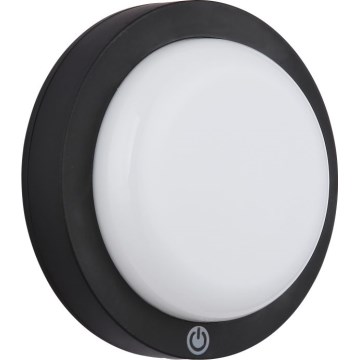 Globo - Iluminação de parede tátil LED LED/1,2W/3,7V diâmetro 15 cm 1800 mAh preto
