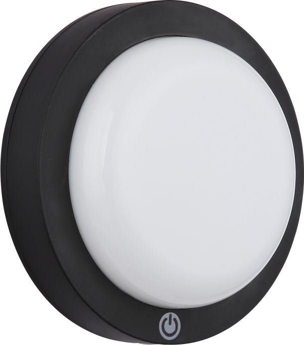 Globo - Iluminação de parede tátil LED LED/1,2W/3,7V diâmetro 15 cm 1800 mAh preto
